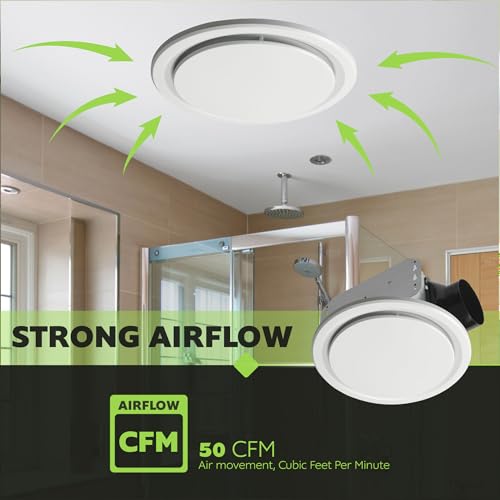 Image of Homewerks 50 CFM 1.0 Sone Bathroom Exhaust Fan, HVI /ETL Certified