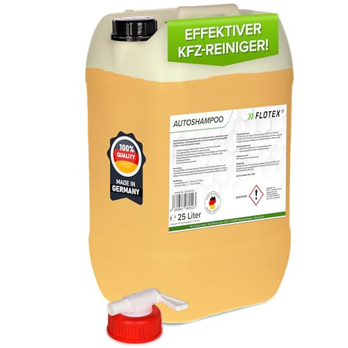 Flotex - Shampooing concentré pour voiture dans un bidon pratique de 25 l | Shampooing de voiture pour nettoyeur haute pression | Nettoyant de voiture pour...