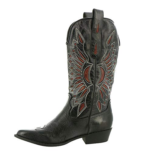 Coconuts by Matisse Women's Bandera Western Boot, Black/Red, 9.5 M US
