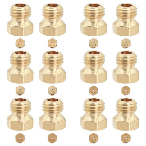 Stalora 12 pcs Gicleur Gaz Butane Universels, Injecteur Gaz de Ville, Brûleur Gaziniere, Cuisiniere, Four, Plaque, Pour Butane Propane, Accessoires de Réchaud en...