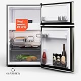 Klarstein Big Daddy - Refrigerator with Freezer Compartment, LED, 86L Total Capacity (61L Fridge, 25L Freezer) - Quiet Operation, Silver - Image 3