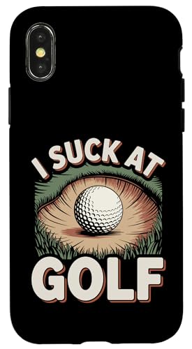 I Suck At Golf Joke ʔSt s Ȓj St X}zP[X iPhone X/XS p