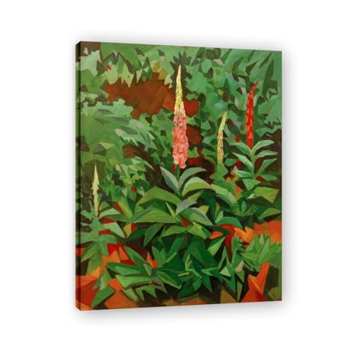 Impression sur toile Fox Gloves Macke 30x40cm avec cadre pour decoration salon
