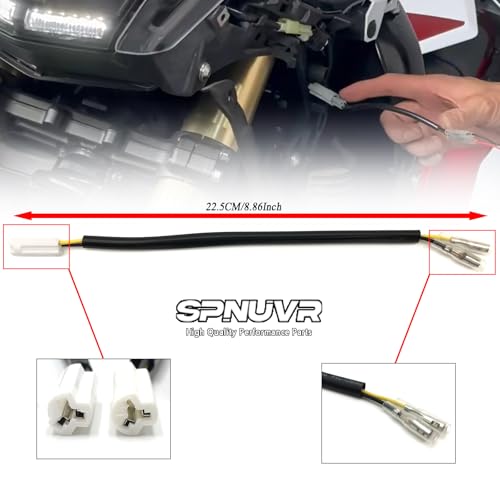 Image of 4Pcs 22.5cm /8.86in Motorcycle Light Line Compatible With YAMAHA YZF 600 XP500 R1 R6 Turn Signals Connector Semaphore Adapter Blinker Indicators Wire Plug (4Pcs)