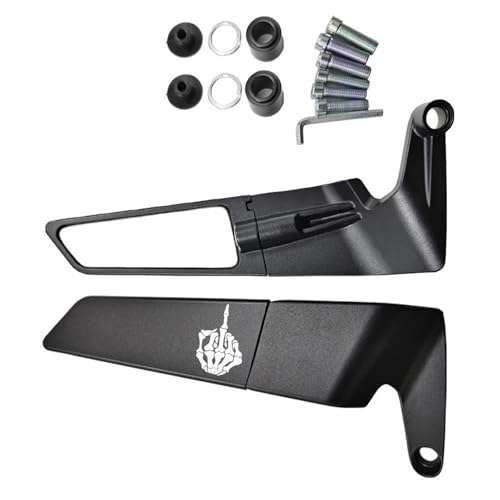 JUANNING Espejo Retrovisor CNC De ala Fija para Motocicleta para DIO DJ-1 DJ-1RR AF19 AF18 SR AF20 ZX AF28 ZX AF35 Baja AF28 Z4 AF56/57 50cc.(F)