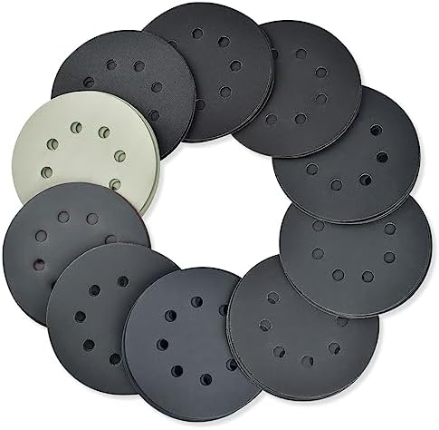 Lot De 80 Disques Abrasifs à 8 Trous De 12,7 Cm Pour Ponceuse Orbitale Aléatoire Grain 60 80 120 180 240 320 400 600 (chacun Des 10
