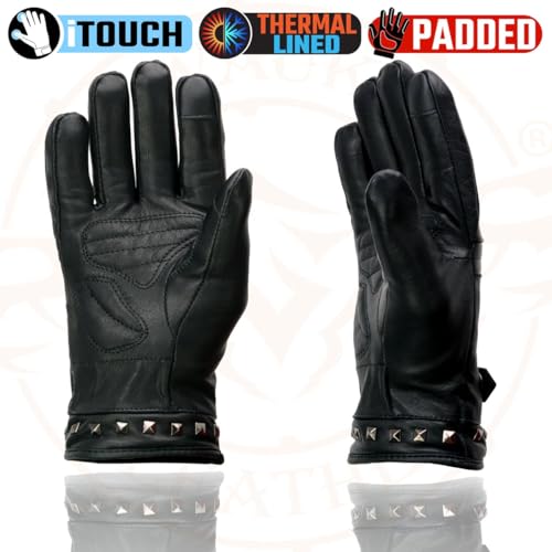 Image of Milwaukee Leather Women's Leather Lightweight Motorcycle Lined Driving Hand Gloves - X-Small