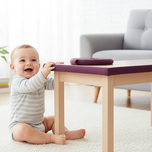 BabyPro BabyProofing Edge Guard (12mm, Pack of 1) with Strong Adhesive Tape by Certified Professional Childproofer, 2 Meter Long for Furniture Corner, Bed, Table Corners, for Child Safety (Brown)