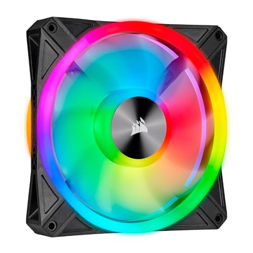 CORSAIR QL140 RGB Ventilateur de cas d’ordinateur de 140 mm de Simple Pack - Noir