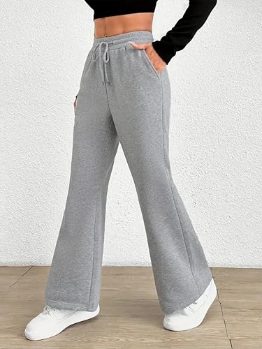Image of dockstreet Straight Wide fit Long Length Open Bottom Jogger for Women /Trending Multi Pocket Style, Relaxed Casual Pants for Women