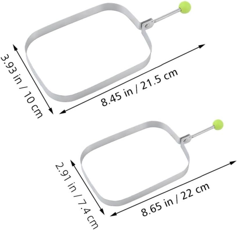 Cabilock 4pcs Stainless Steel and Pancake Mold Baking for Shaped and Pancakes for Breakfast Cooking Includes