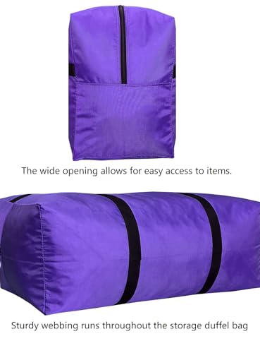 DoYiKe Extra Large Storage Duffle Bag for Travel, Foldable Oversized Giant Big Traveling Purple Duffle Bag - Thumbnail 4