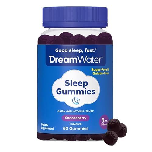 Dream Water Sleep Gummies; Melatonin Gummies with GABA & 5-HTP;