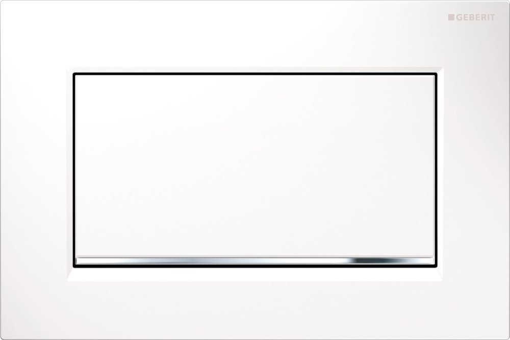 Geberit Betätigungsplatte Sigma 30 (Betätigung von Vorne, Drückerstangen schallgedämmt)