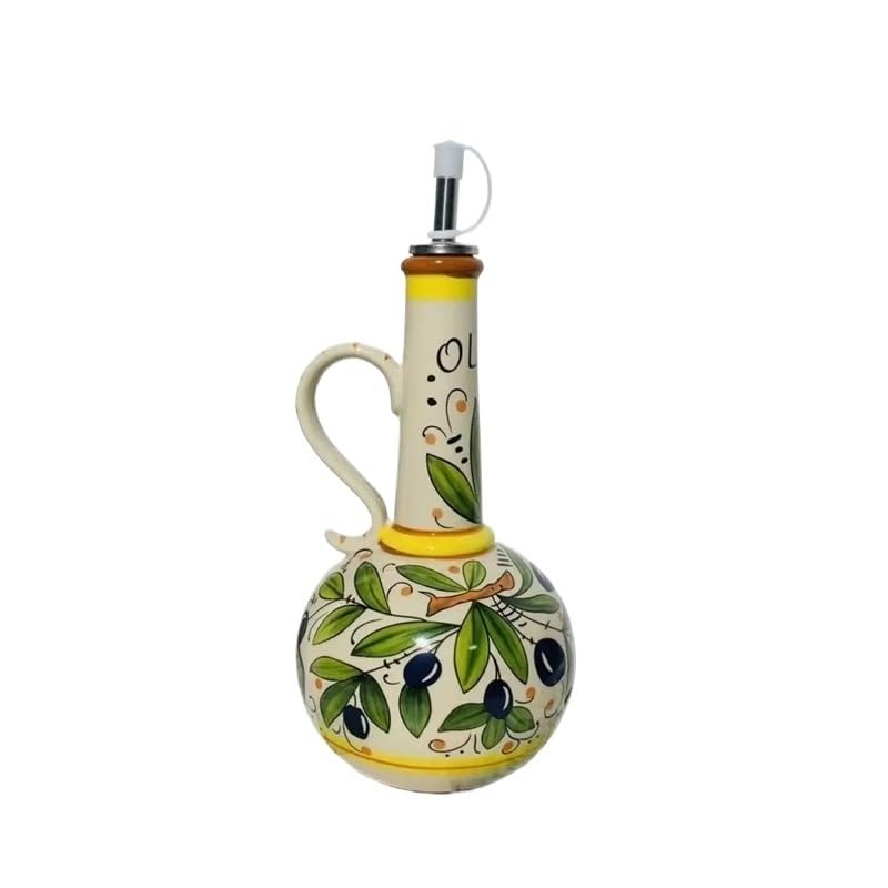Dispenser di olio in ceramica per cucina, salsa di soia e aceto, bottiglia creativa per olio domestico per ristoranti e cucina, elegante accessorio da cucina in ceramica