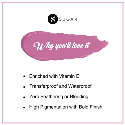 Image of SUGAR Cosmetics Smudge Me Not Liquid Lipsticks for Women | Transferproof & Waterproof | Lasts 12+ Hours | Matte Lipstick | 4.5ml - 45 Grape Drape (Deep Mauve with hints of Purple)