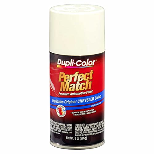Image of Dupli-Color EBCC04077 Perfect Match Automotive Spray Paint - Chrysler Stone White, PW1 - 8 oz. Aerosol Can