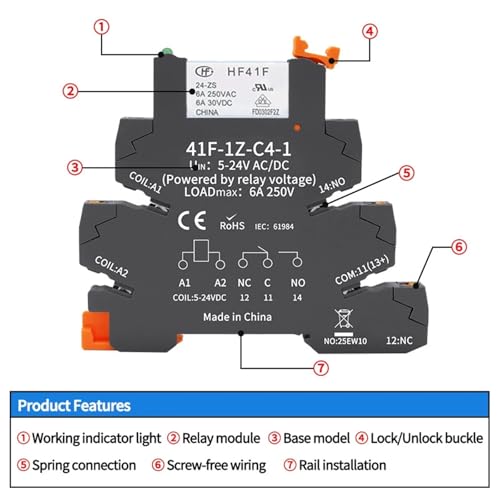 Relais HF 41F 24V 12V 5V pour résoudre les pannes de commutation