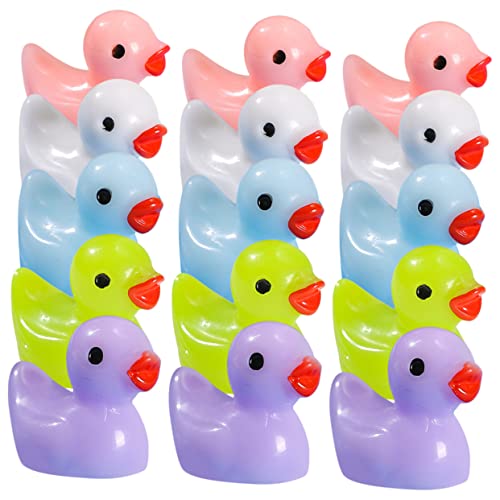YARNOW 100 Pçs Mini Patos De Resina Em Miniatura Figuras De Pato Patinhos Minúsculos Modelos De Carr