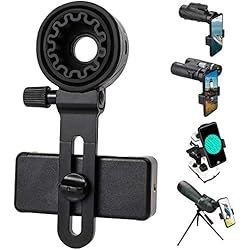 LAKWAR Telescope Phone Adapter, Universal Cell Phone Mount Compatible Binoculars, Monocular, Microscope, Spotting Scope, Telescope, Smartphone Holder Clip Bracket Fits Almost of Mobile Phones