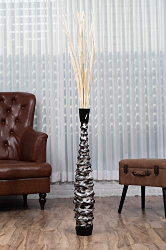 Image of Leewadee Large Floor Vase 34 inches Mango Wood for Pampas Grass, Dried Flowers