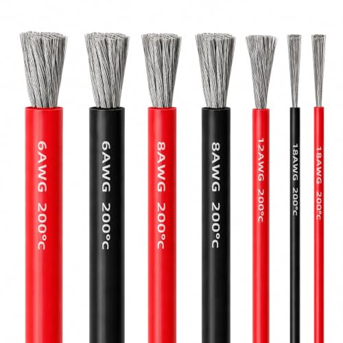 Cable de silicona flexible de 16 AWG resistente al calor para maquetas y electrónica