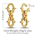 Casvort 2PCS Hypoallergenic Gold Casual Stacking Ear Weights 316 Stainless Steel Ear Hangers Timeless Plugs for Stretched Lobe in 2g Fashion Piercing Body Jewelry