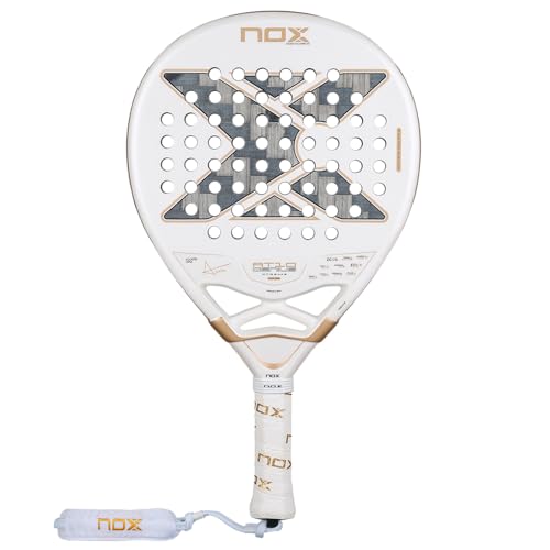 NOX Padelschläger AT10 Genius 12K Alaun Xtrem 2026 | Agustin Tapia Teardrop Pala Padel | Weight Balance System 12K Alaun Carbon Face HR3 Black Eva | EOS Tunnel Agility Custom Grip Dual Spin