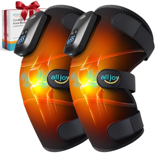 ALLJOY Cordless Knee Massager with Heat Red Light FSA, 5s Instant Heat