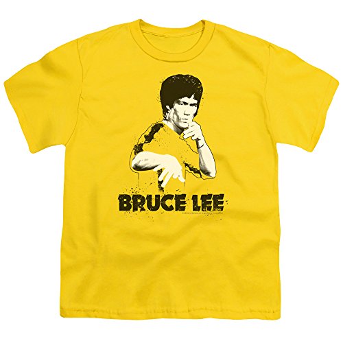 Bruce Lee Suit Splatter Youth T-Shirt, Youth Small Yellow