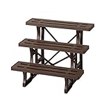 グリーンパル フラワースタンド3段600mm チョコブラウン ポリプロピレン (PP)