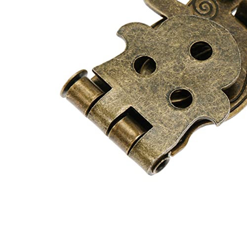 dophee 4Pcs Antique Bronze Box Hasps, Mini Decorative Latch Buckle Clasp with Screws for Wooden Box Jewelry Box Wine Gift Case Notebook Diary Lock, 71x24mm/2.8"x0.94" - Image 8