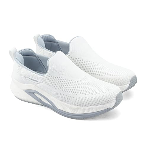 Image of ASIAN Wonderwalk Pro-14 Men's Walking Shoes | Lightweight Slip-On Sports Sneakers | Breathable Knit Mesh | Memory Foam Shoes with Anti-Slip Grip Sole