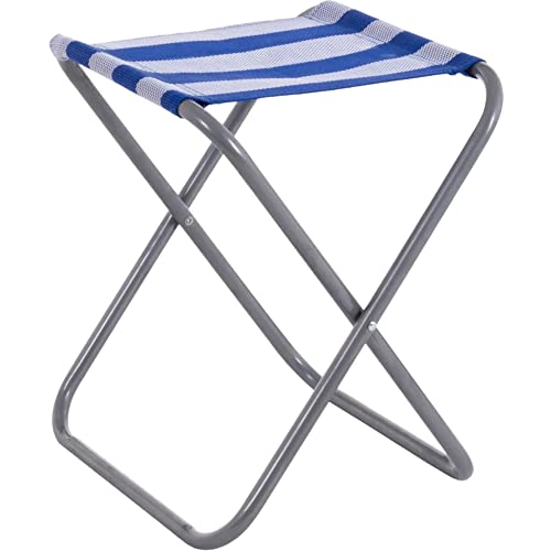 TIENDA EURASIA - Taburete Plegable de Playa, Taburetes Plegables, Estructura de Hierro en Forma de Tijera, Tela de Textileno, Medida 33 x 31 x 39 cm