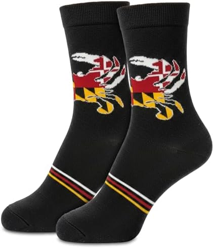 BUENWAZ Maryland Flag Socks - Novelty Maryland Gifts for Men & Wo...