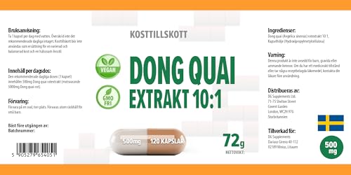Hepatica Dong Quai 5.000mg Äquivalent | 10:1 Extrakt (500mg) | 120 Vegane Kapseln | Hochdosiertes Frauenwohl & Hormonelle Balance | Laborgeprüft | Nahrungsergänzungsmittel