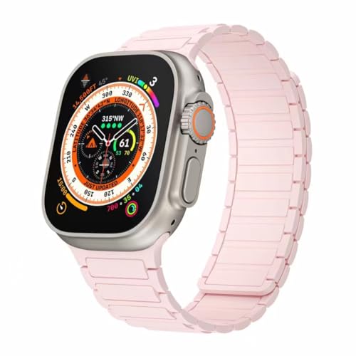 Bracelet magnétique Apple Watch en silicone souple idéal pour le sport et le bureau
