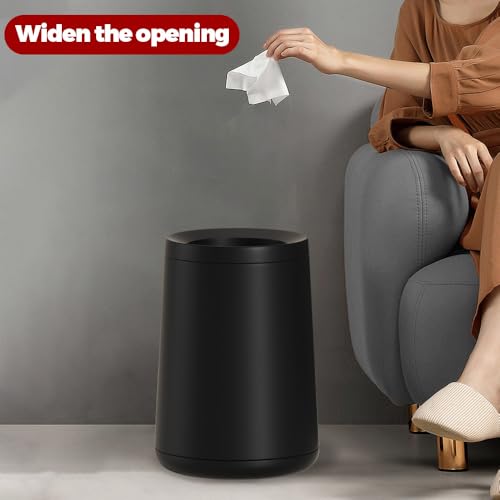 Caneca de basura negra de acero inoxidable 10L miniatura 2