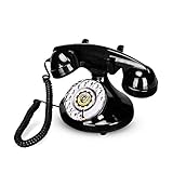 Très beau JHHNCVBC Téléphone Ancien Mac Rétro Téléphone Domestique Platine mécanique Cloche en cuivre Vintage Classique Antique Ligne Fixe WD