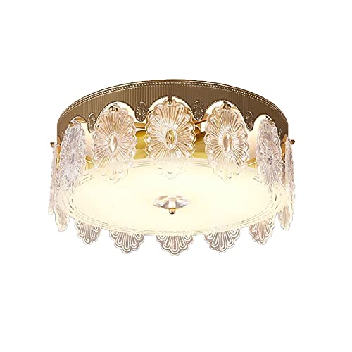 Plafonnier scandinave E27 or rond 50cm pour luminaire de chambre à coucher