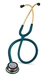3M Littmann  Classic III Monitoring Stethoscope, Rainbow-Finish, Caribbean Blue Tube, 27 inch, 5807