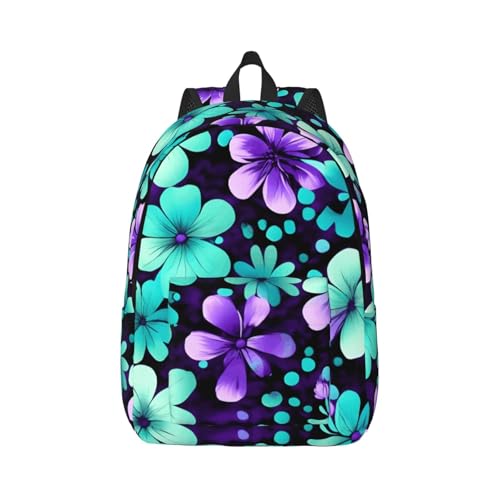 Sac à dos de voyage ergonomique imprimé fleurs violettes