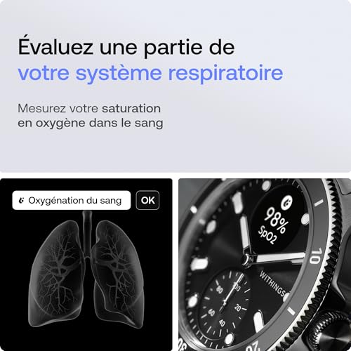 Withings ScanWatch Nova, Montre connectée santé pour Femme/Homme avec ECG, SPO2, Suivi de la température, du Sommeil, de la santé respiratoire, Suivi de Cycle menstruel, 35j de Batterie