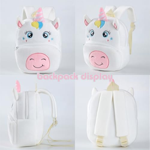 Toddler Backpack for Girls Boys School Small Backpacks Toddler Back Pack Stuffed Animal Backpack Kawaii Kids Mini School Bag Preschool Age 2-4 Unicorn4