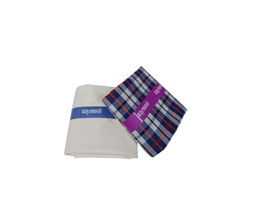 raymond fabrics Raymond Men’s Shirt & Trouser Fabric Combo | Premium Cotton Checked Shirt Fabric with Solid Formal Trouser Fabric | Unstitched Dress Material for Office & Formal Wear-picture-38