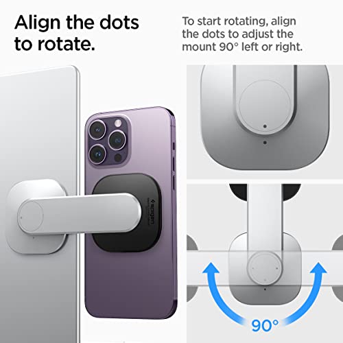 Spigen OneTap Magnetic MagSafe Phone Holder Mount for Laptop Monitors Lightweight and Sleek Design, Secure Hold with 3M Tape - Image 4