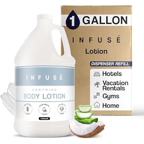 1-Shoppe All-in-Kit H2O Tropical Infuse Hotel Body Lotion | 1 Gallon | For Hospitality & Vacation Rentals to Refill Dispensers | (Single Gallon) Cover