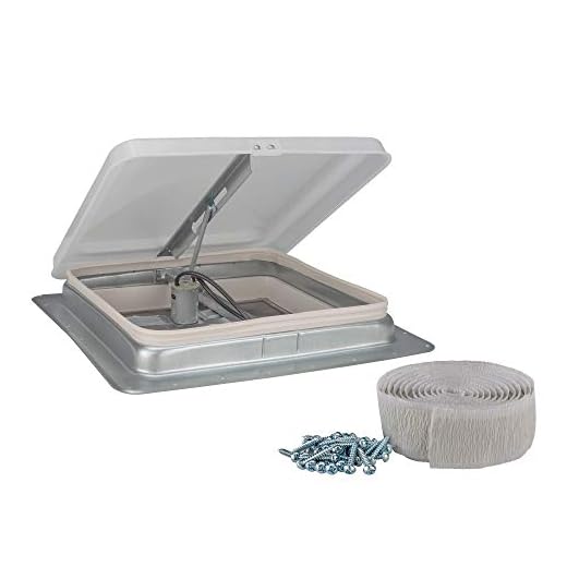 HENG'S 14" RV Roof Vent Kit w/Butyl Tape w/12 Volt Fan | White | #71112-C | RV Replacement Vent