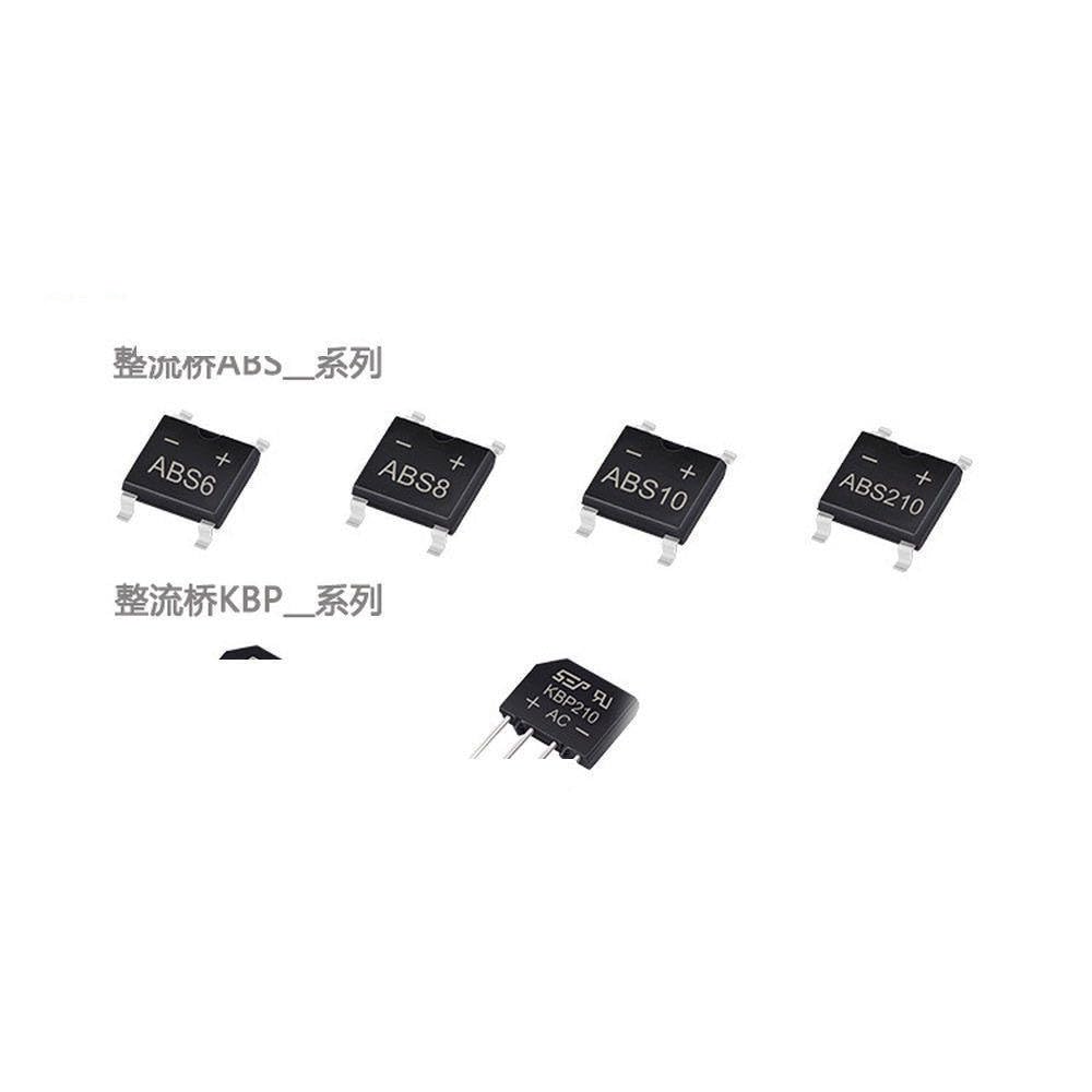 50 Pcs KBP210 Bridge Stack SEP Rectifier Bridge 2A 1000V Large Chip Flat Bridge Rectifier
