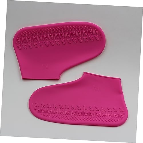 Cubiertas para zapatos impermeables de silicona, unisex, para actividades al aire libre, diseño grueso, para hombres y mujeres, color rosa, talla S miniatura 7